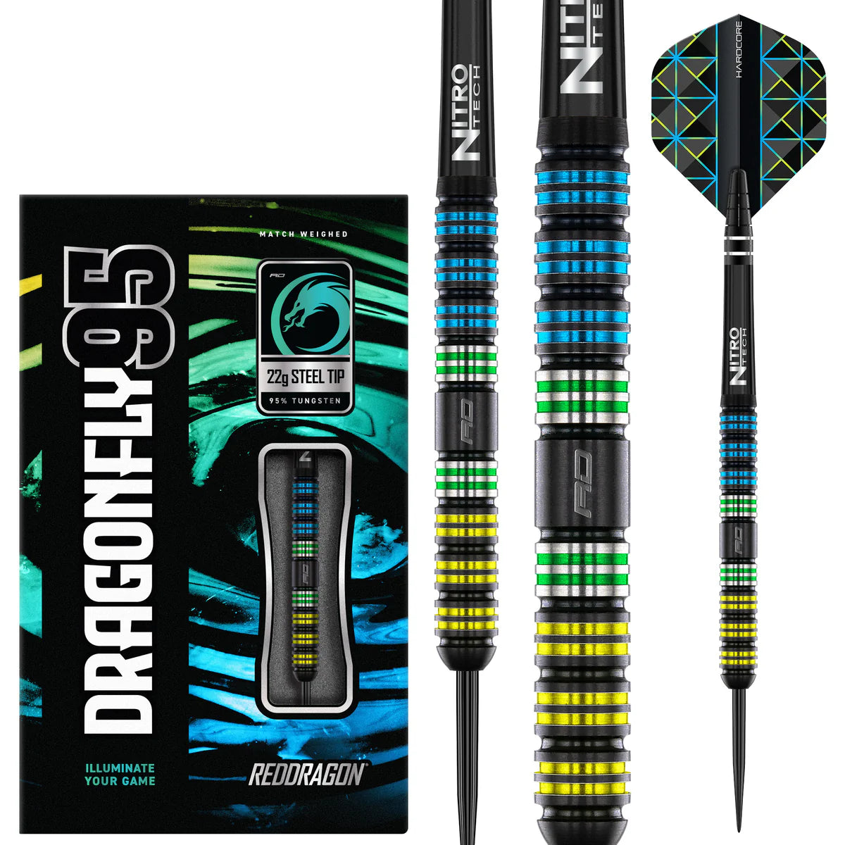 Red Dragon DRAGONFLY 95 BLACK - Steel Tip