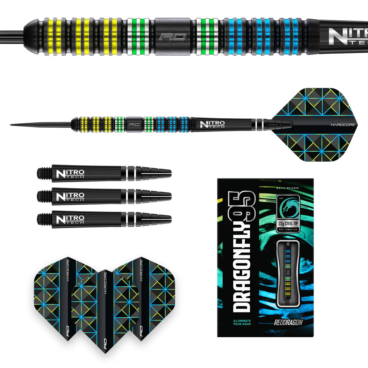Red Dragon DRAGONFLY 95 BLACK - Steel Tip
