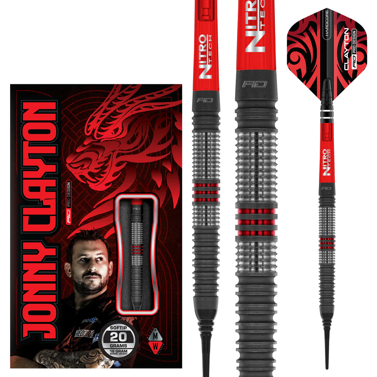 Red Dragon JONNY CLAYTON HIRAETH - Soft Tip