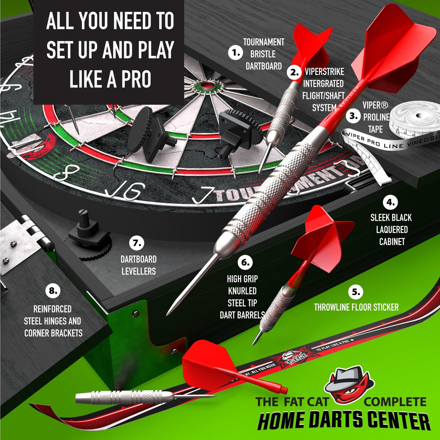 FAT CAT COMPLETE HOME DARTS CENTER | THE ULTIMATE ALL-IN-ONE DARTBOARD SOLUTION