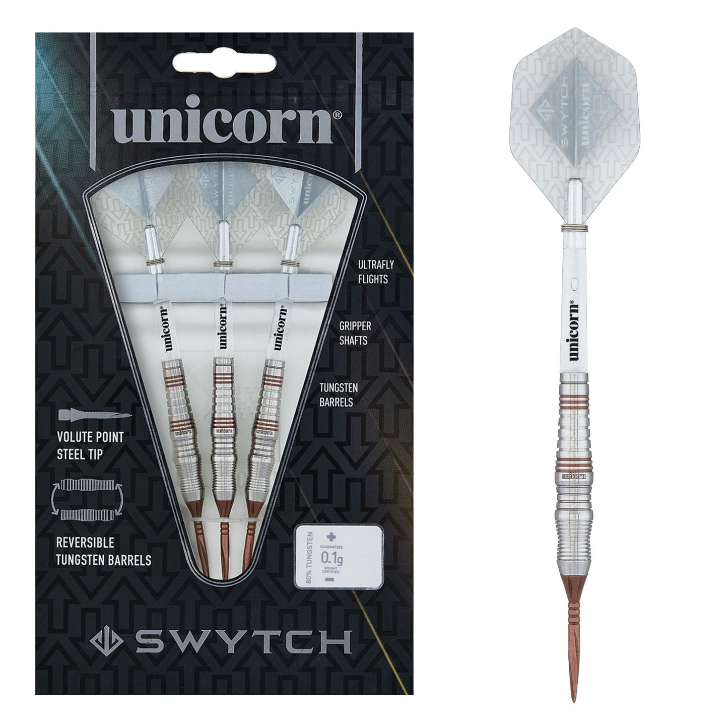 Unicorn Swytch Steel Darts | 21 Gr. Convertable