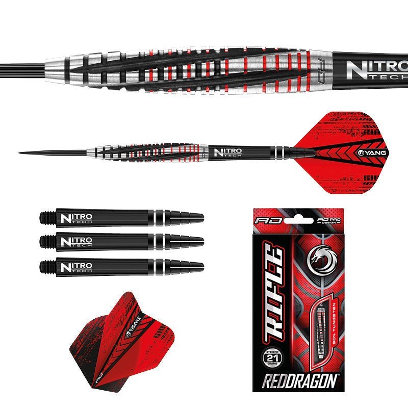 Red Dragon Rifle Steel Tip Darts - 23g