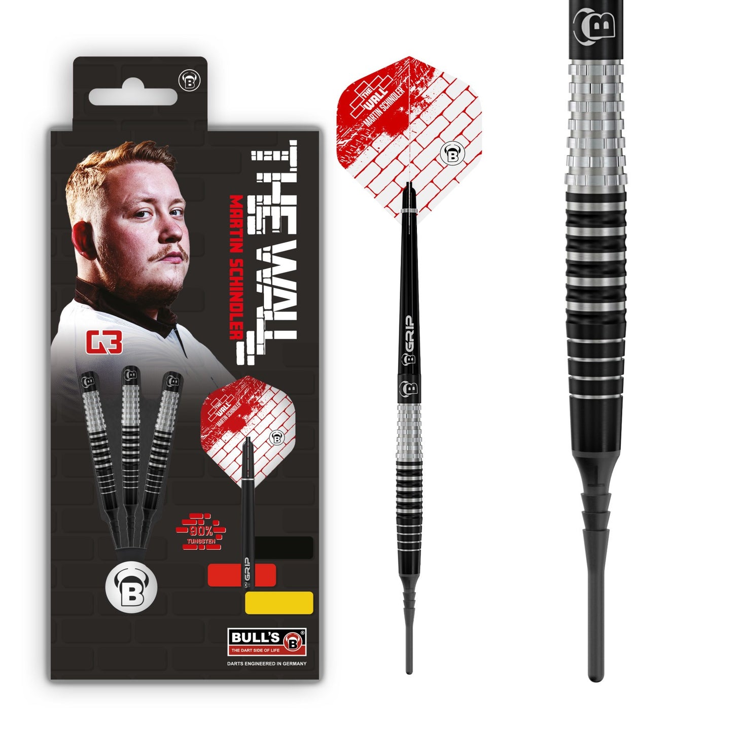 BULL’S Martin Schindler -The Wall- Gen 3 Soft Tip Dart - 20g