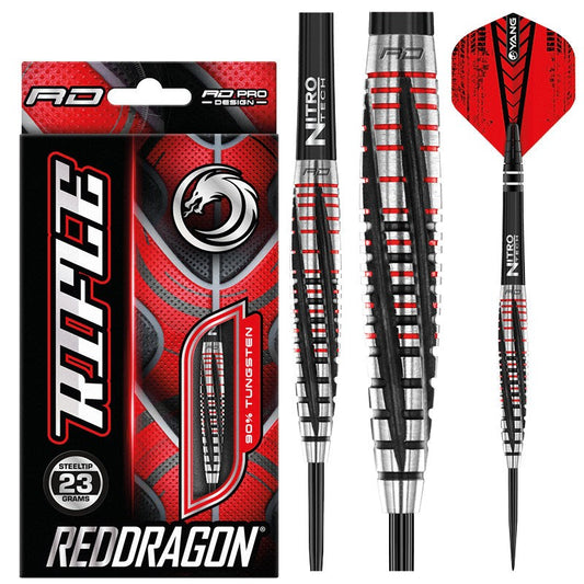 Red Dragon Rifle Steel Tip Darts - 23g